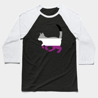 Pride Animals- Asexual Cat Baseball T-Shirt